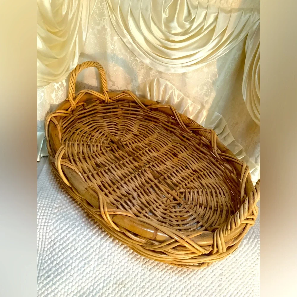 LG VINTAGE FARM TABLE OVAL BASKET
